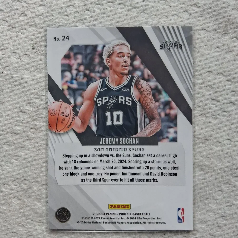 2023-24 Panini Phoenix - Jeremy Sochan #24 Blue Ice